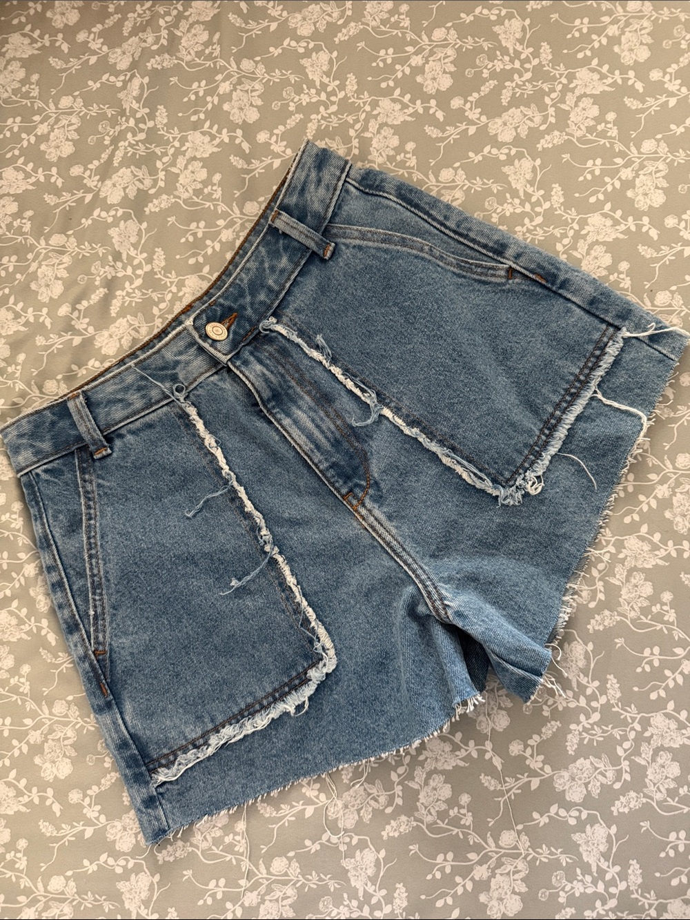 ZARA High Waisted - Blue Denim Shorts Size US4